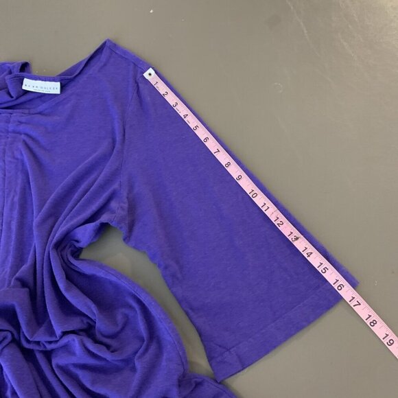 Bryn Walker Womens M Dress Tunic Purple Knit Lagenlook Minimalist Ruched Bamboo - Picture 14 of 15